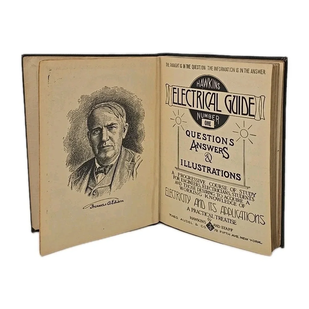 1917 Hawkins Electrical Guide #1 2nd Ed. & Guide #8 2nd Ed.  Lot of 2 Books U113